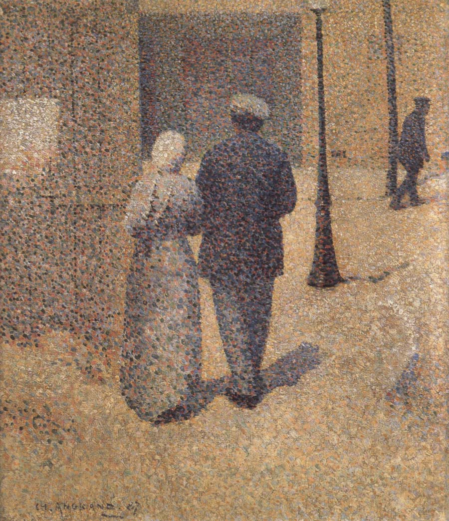 Man and Woman in the Street